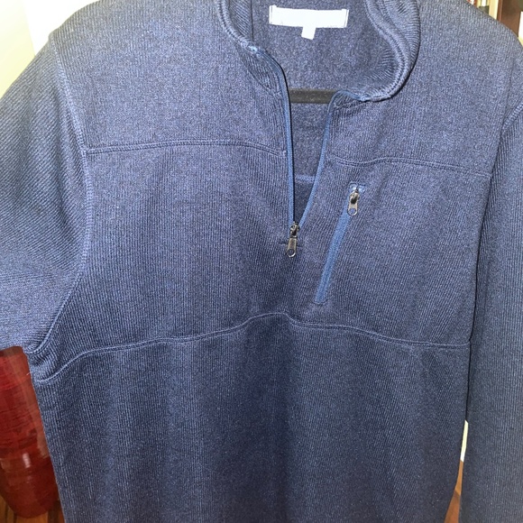 Men's collared quarter zip blue sweatshirt XL by Royal Class in Exc Condition - Picture 3 of 10